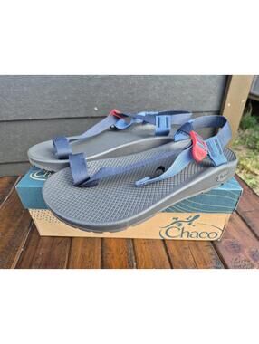 Chaco Bodhi Mens New Black Blue $100 MSRP Sandals Slides Flip Flops Size 8